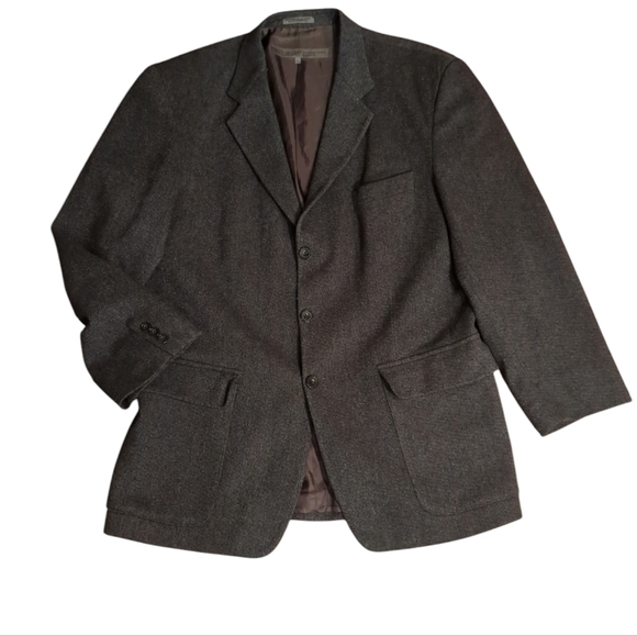 Le Collezioni Structure wool blend charcoal gray menswear sport coat sz L - Picture 7 of 10